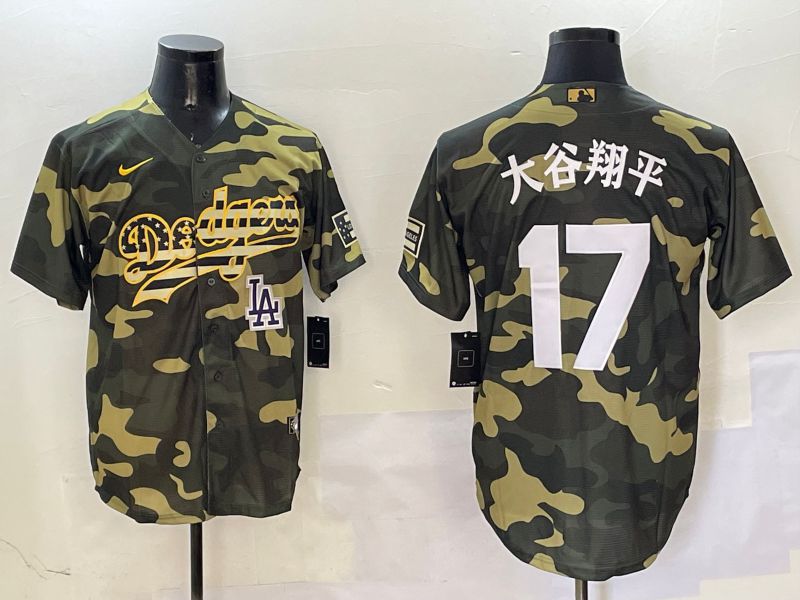 Men Los Angeles Dodgers #17 Ohtani Camo Joint Name 2025 Nike MLB Jersey style 24->los angeles dodgers->MLB Jersey